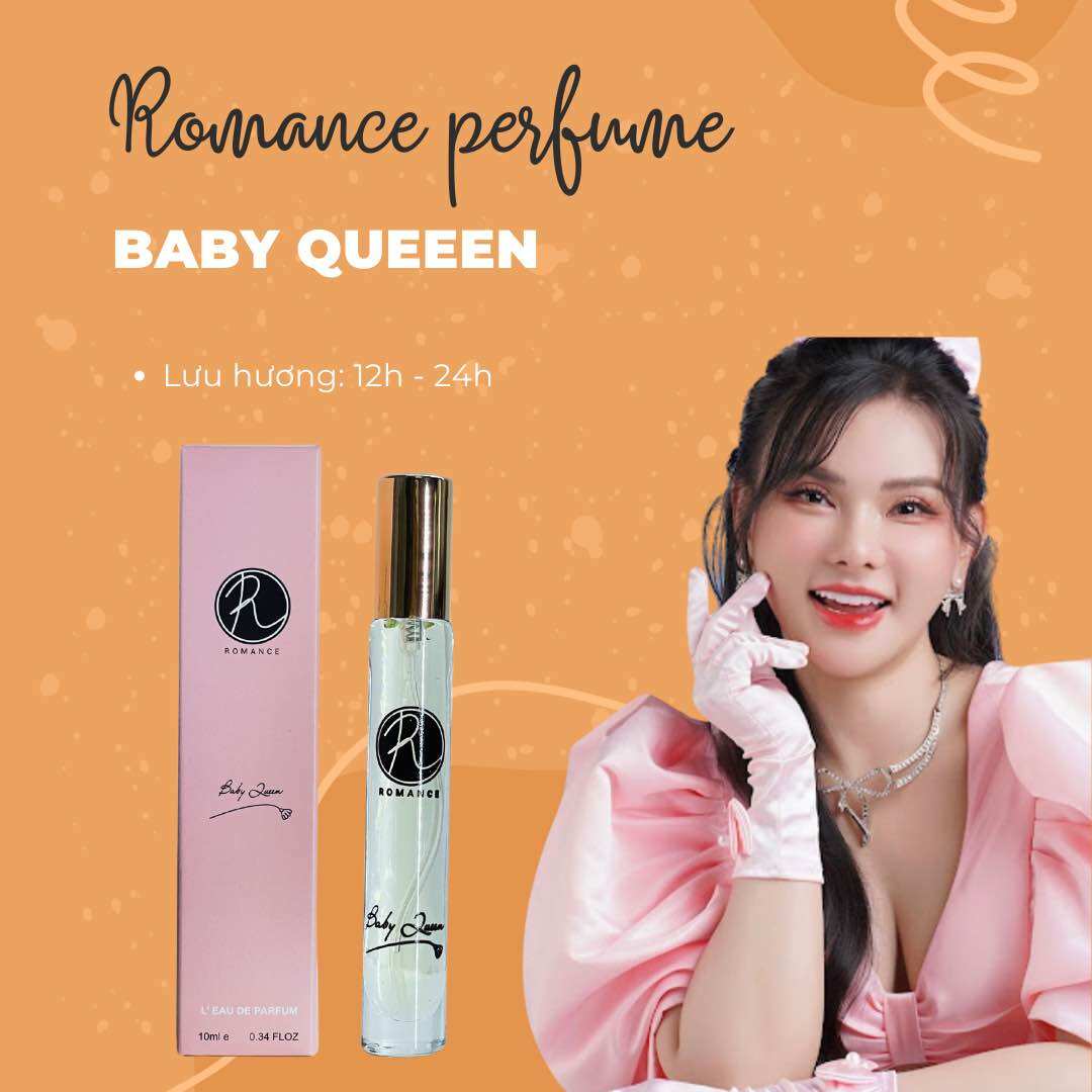 Nước hoa nữ romance baby queen hương thơm sang trọng, quyễn rũ, nữ tính, 10ml