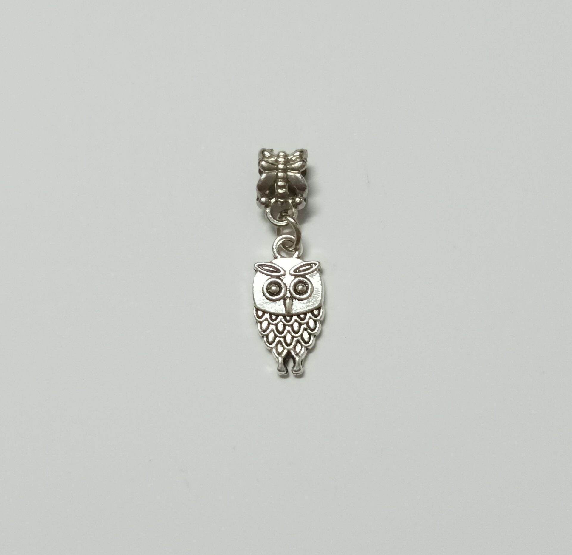 Charm ống lùa bạc thái làm bộ chặn vòng nhiều mẫu dễ thương