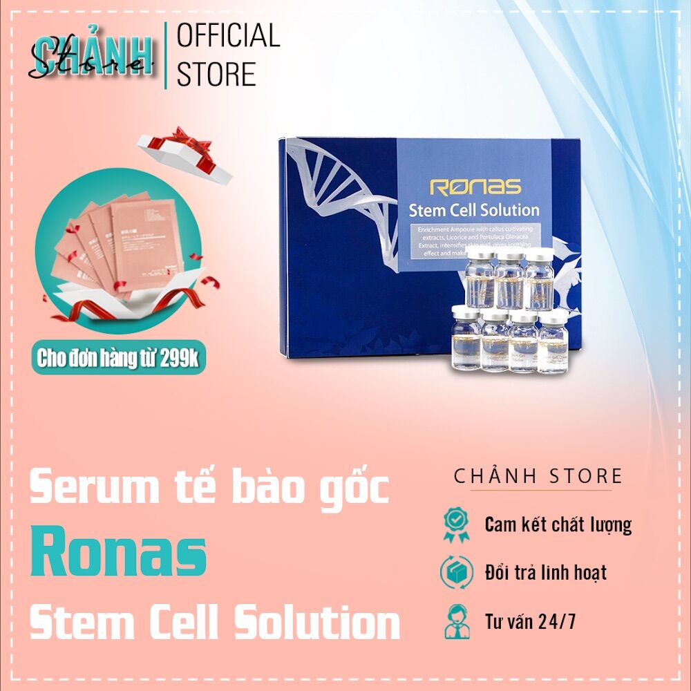 Serum tế bào gốc trẻ hoá làn da Ronas Stem Cell Solution Hàn Quốc