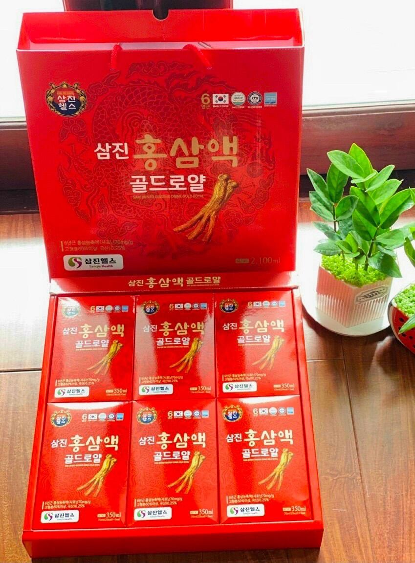 Nước Hồng Sâm Sam Jin Red Ginseng Drink Gold Royal Hộp 30 gói x 70ml