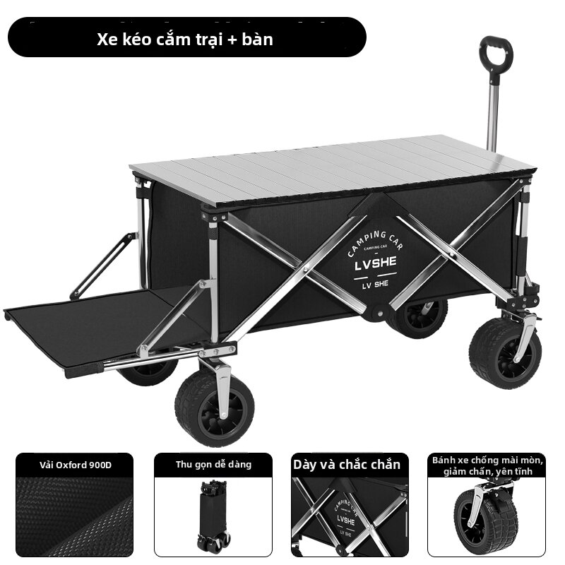 Folding Camping Cart Foldable Outdoor Wagon - 2