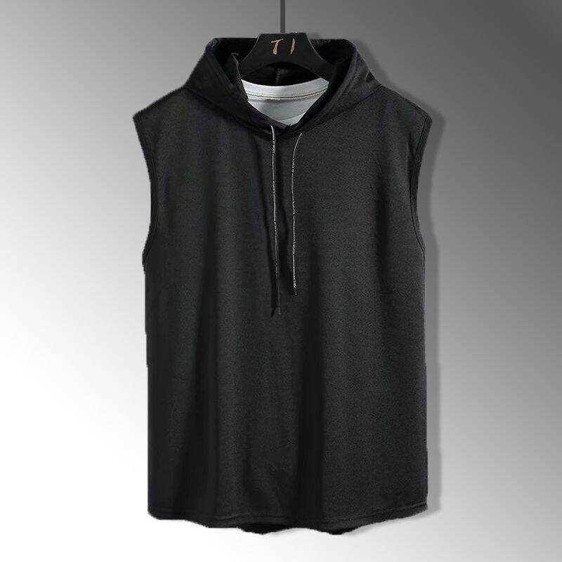 Áo Ba Lỗ Không Tay Áo Gilê Trào Lưu Nam Nữ Áo Hoodie Có Mũ Bóng Rổ Tập Gym Liền Mũ Mùa Hè Thể Thao Áo Phông Cặp Đôi