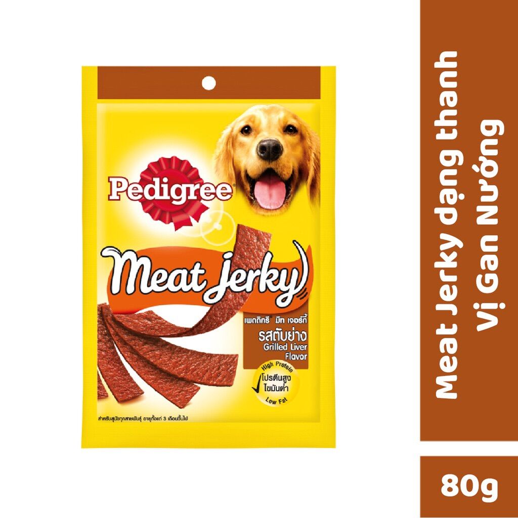 Thức ăn cho chó pedigree meat jerky - xông khói - thanh 80g