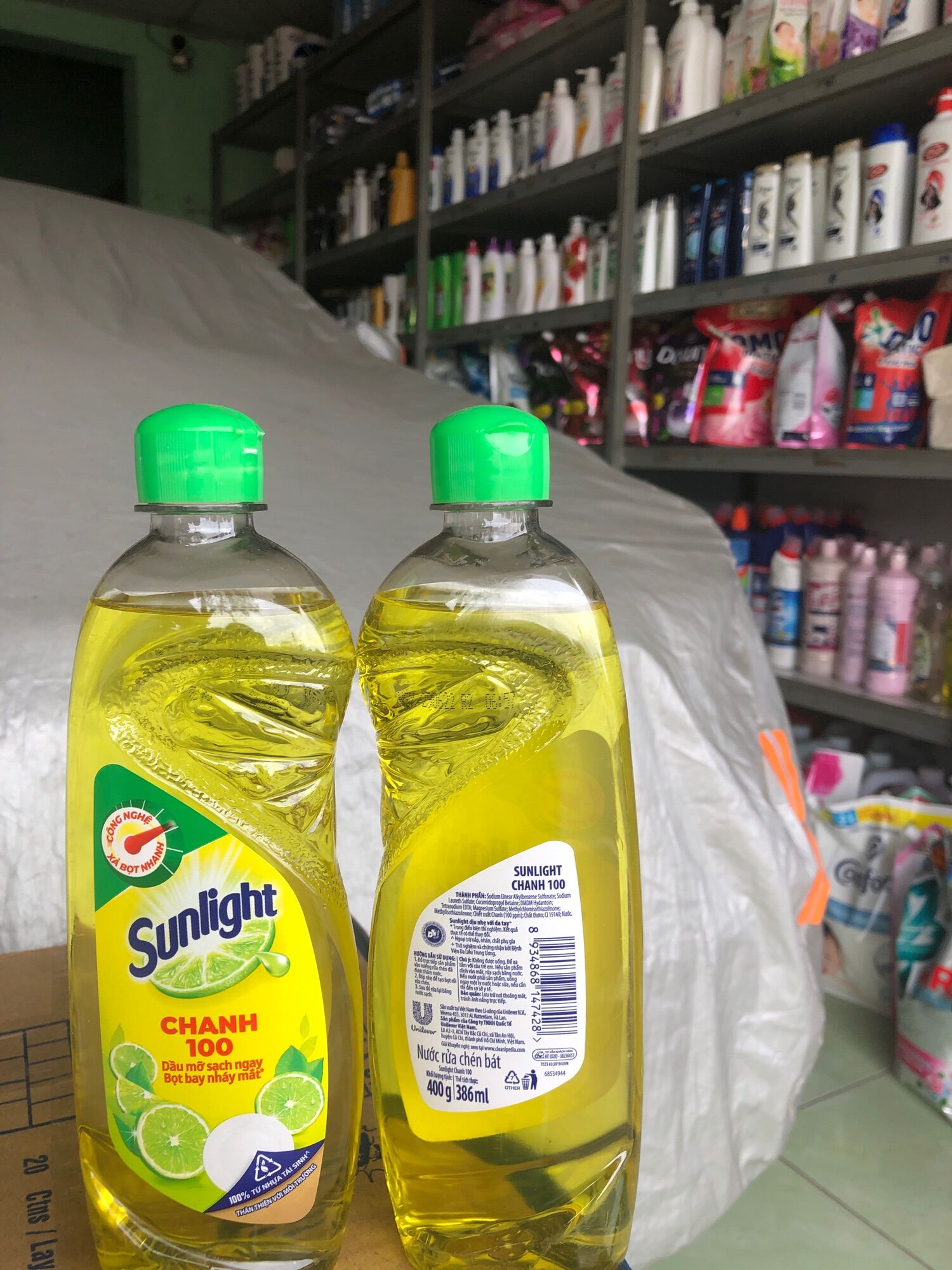Nước rửa chén Sulight chnah chai 400ml