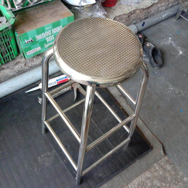 Ghế inox ngồi cao 60cm/70cm/80cm lên mặt . Inox 201 dày mặt ghế trơn không bập bùng . Ha