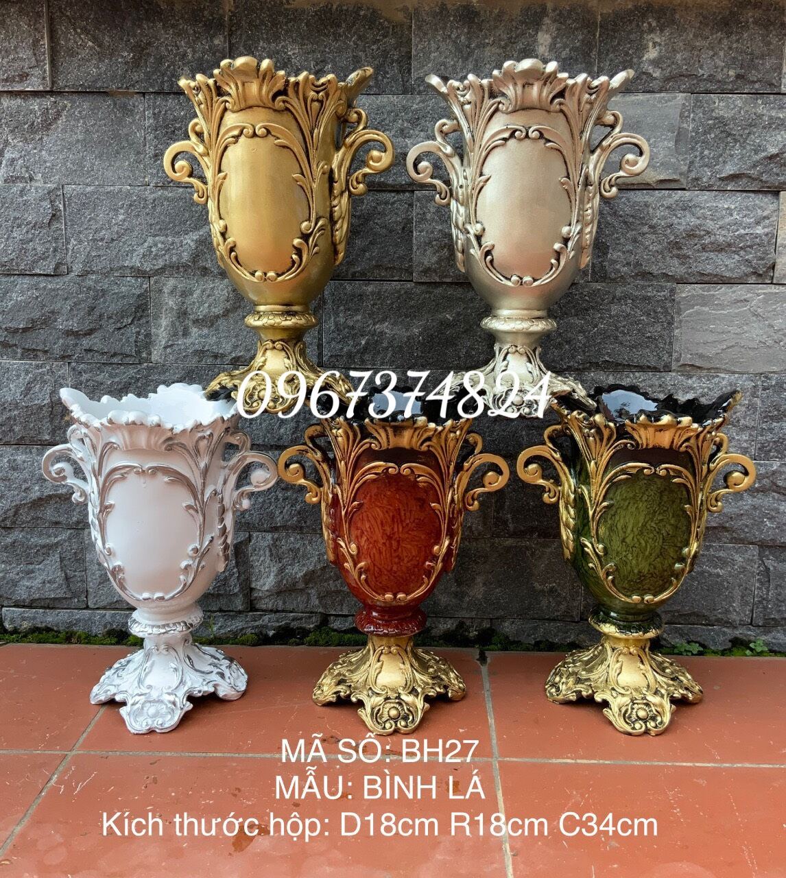 [BH27] Bình Cắm Hoa Composite Dáng Lá Cao Cấp, Độc Lạ, Decor Siêu Đẹp