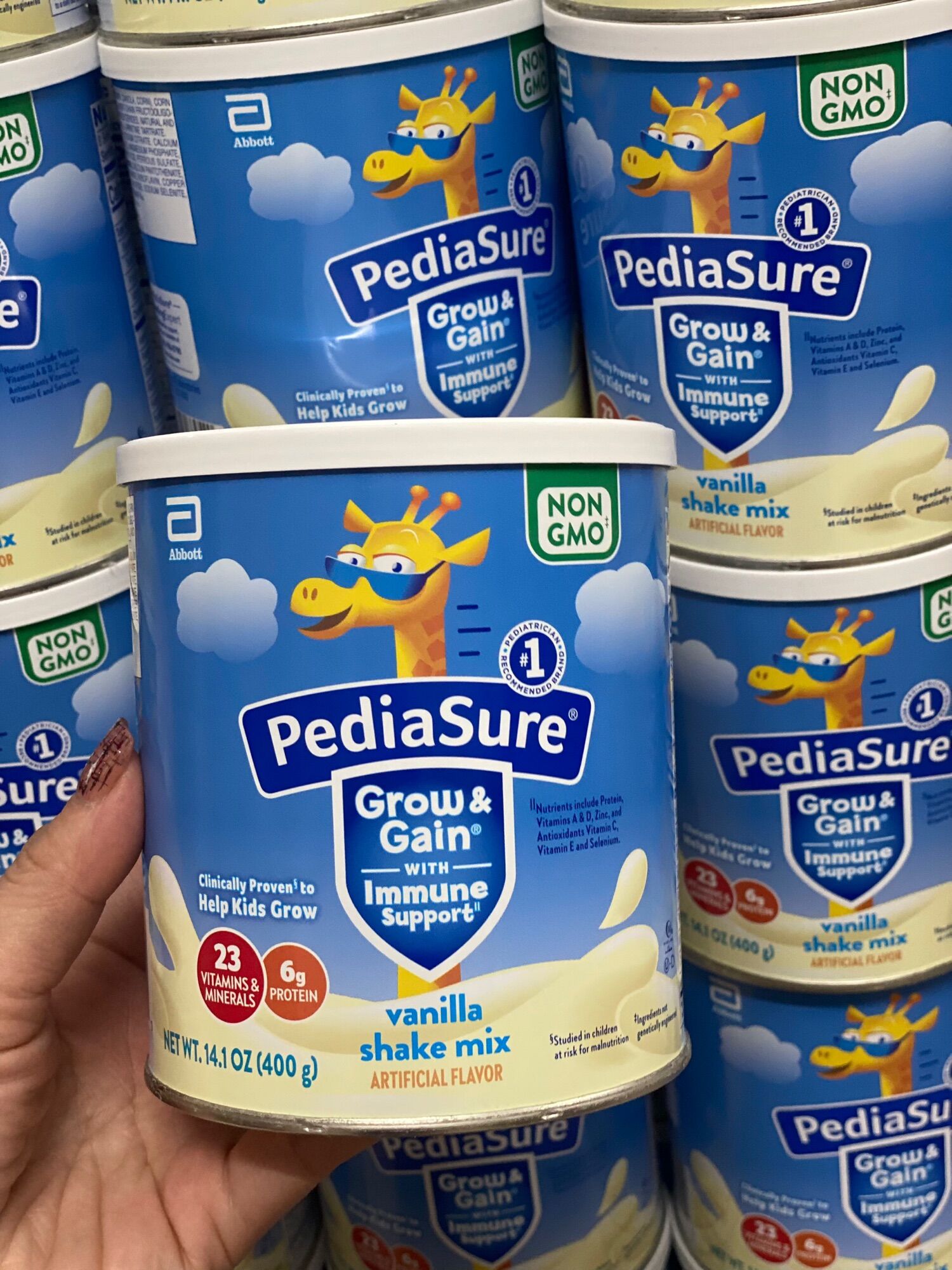 Sữa bột Pediasure Grow and Grain chính hãng Mỹ giúp bé tăng cân, chiều cao, phát triển trí thông minh 400g