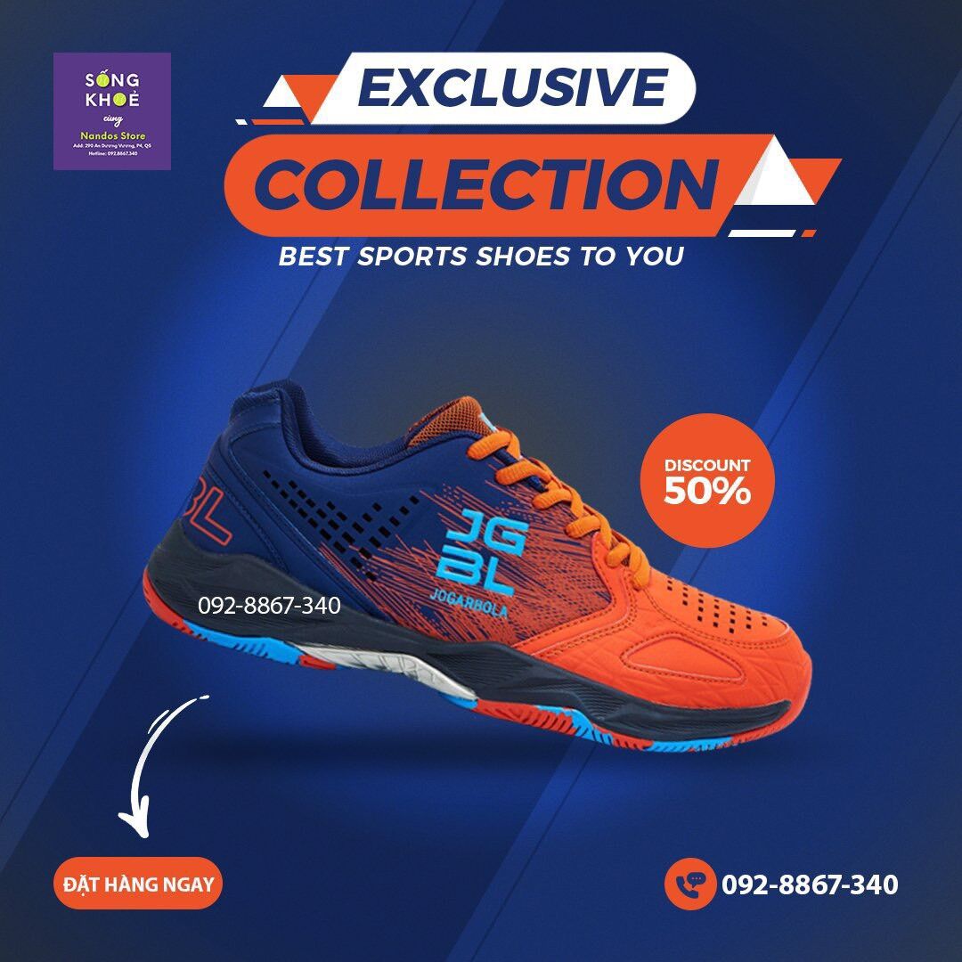 GIÀY TENNIS CHÍNH HÃNG JOGARBOLAORANGE
