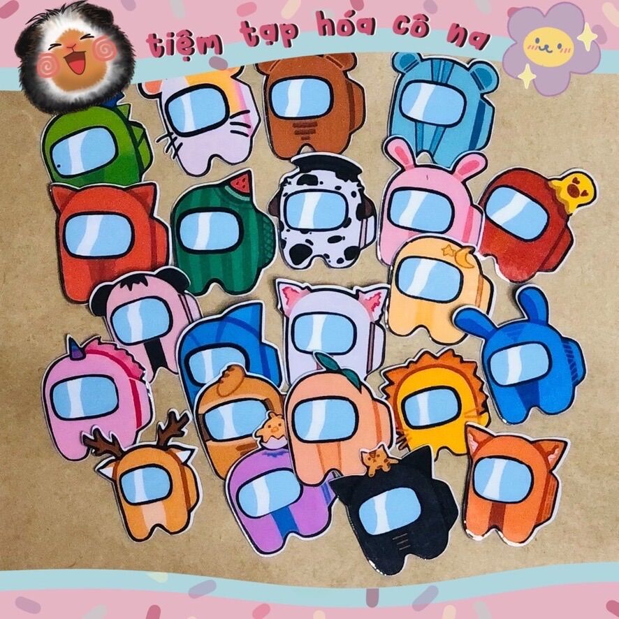 - bộ sticker / hình dán among us - tiemtaphoacona
