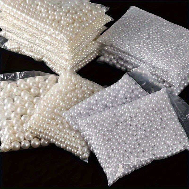 100Gram Hạt ngọc nhựa có lỗ xỏ gói đủ size 3mm 4mm 5mm 6mm 8mm 10mm 12mm 14mm 16mm 18mm 20mm