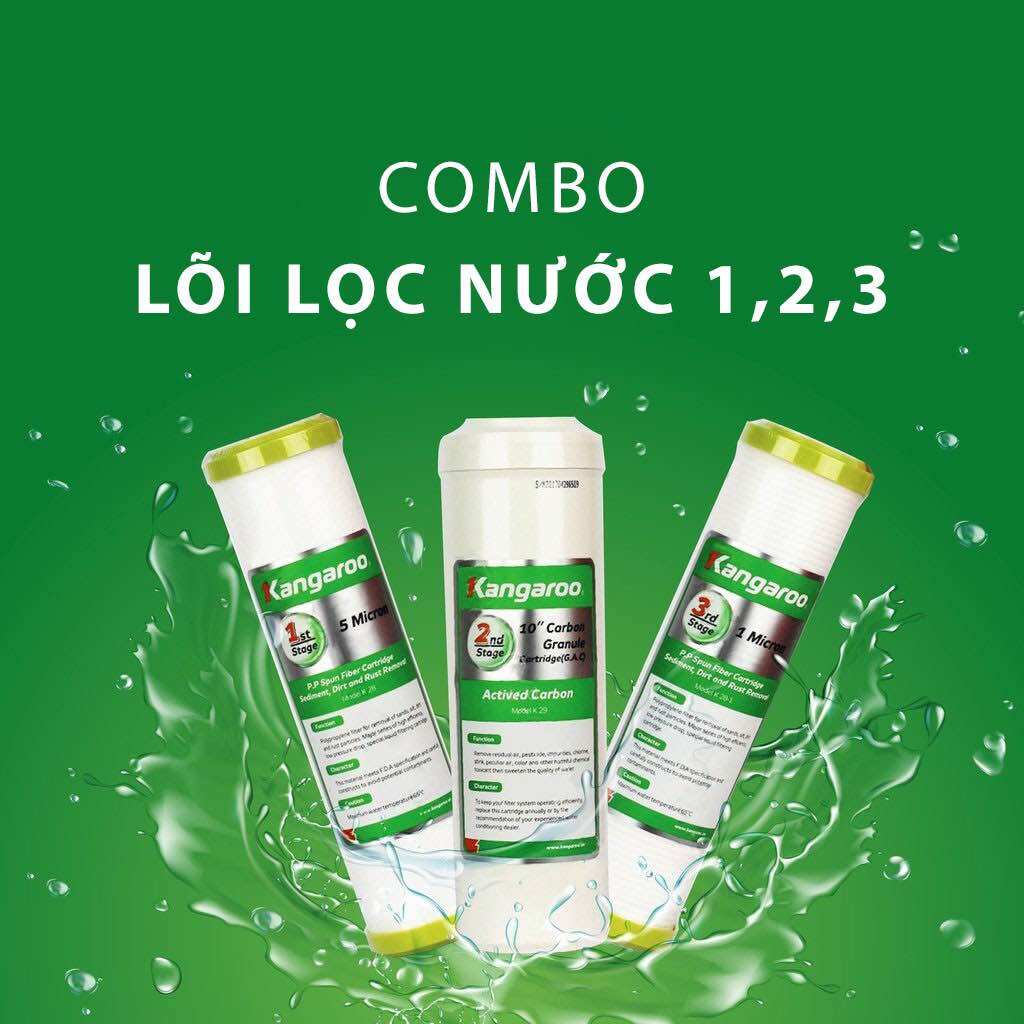 Lõi lọc kangaroo- bộ lõi 123 kangaroo-lõi 123 kangaroo