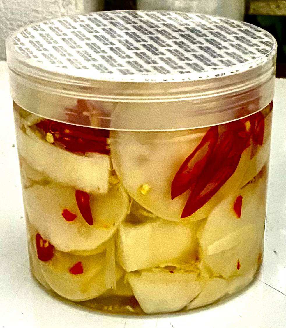 Măng tre ngâm tỏi ớt-Túi  500g