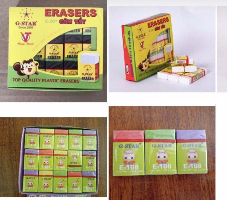 Set 10 cục Gôm (Tẩy) Học sinh Nhiều Màu