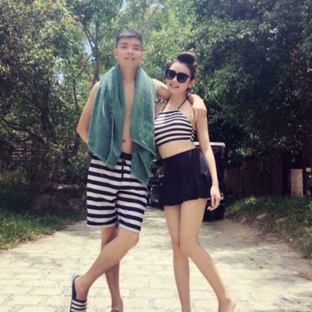 [HCM]Bikini cặp sọc nữ váy đuôi cá