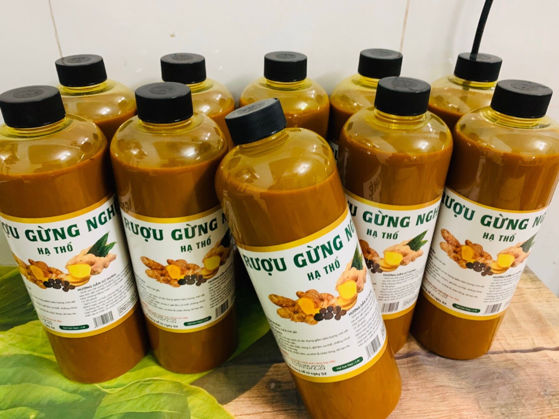 Chai 1000ml rượu gừng nghệ hạ thổ cho mẹ sau sinh