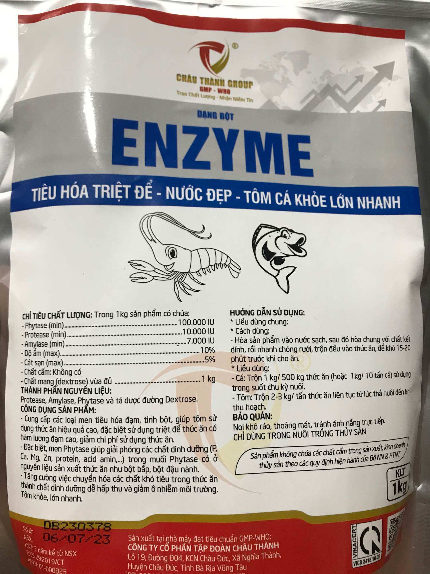 Men tiêu hóa thủy sản cho cá lóc, tra, basa, thát lát, trê, điêu hồng, rô, tôm, chẽm, chép, mè, lươn ếch baba. THIÊN NGỌC. tiêu hóa triệt để thức ăn, nong to ruột