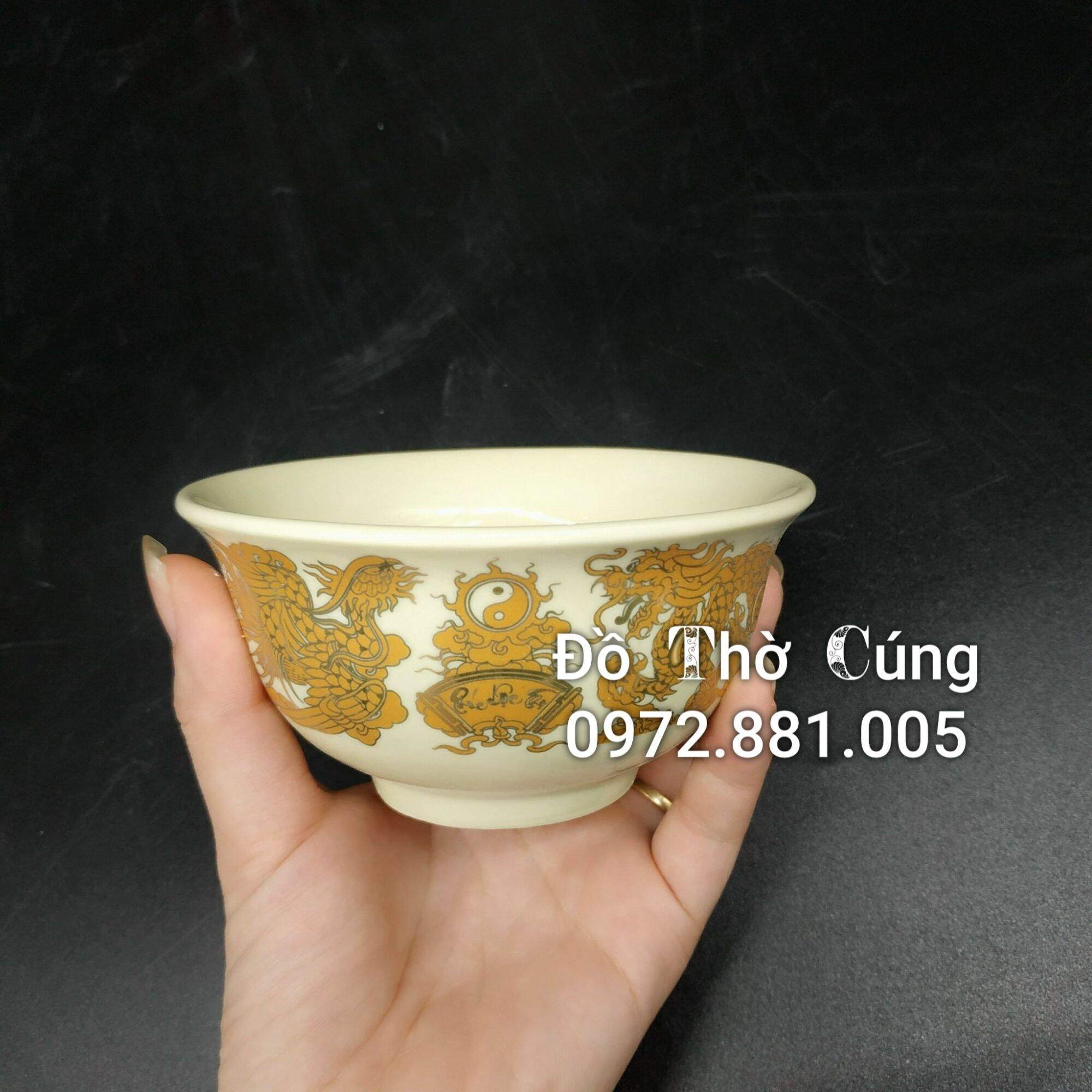 Bát cơm màu vàng ngà, bát thờ cúng