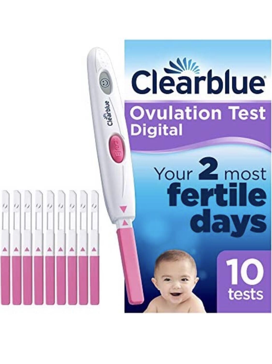 Que thử rụng trứng điện tử 2 Nấc Clearblue Digital Ovulation Test 2 Most