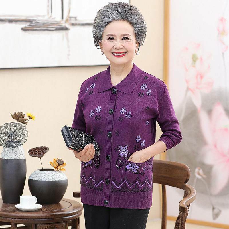 Áo len cổ bẻ trung niên