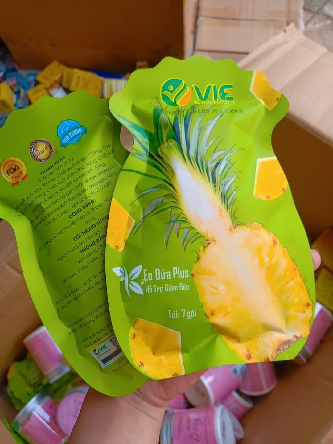 Kẹo dứa giảm cân plus nguyên tem