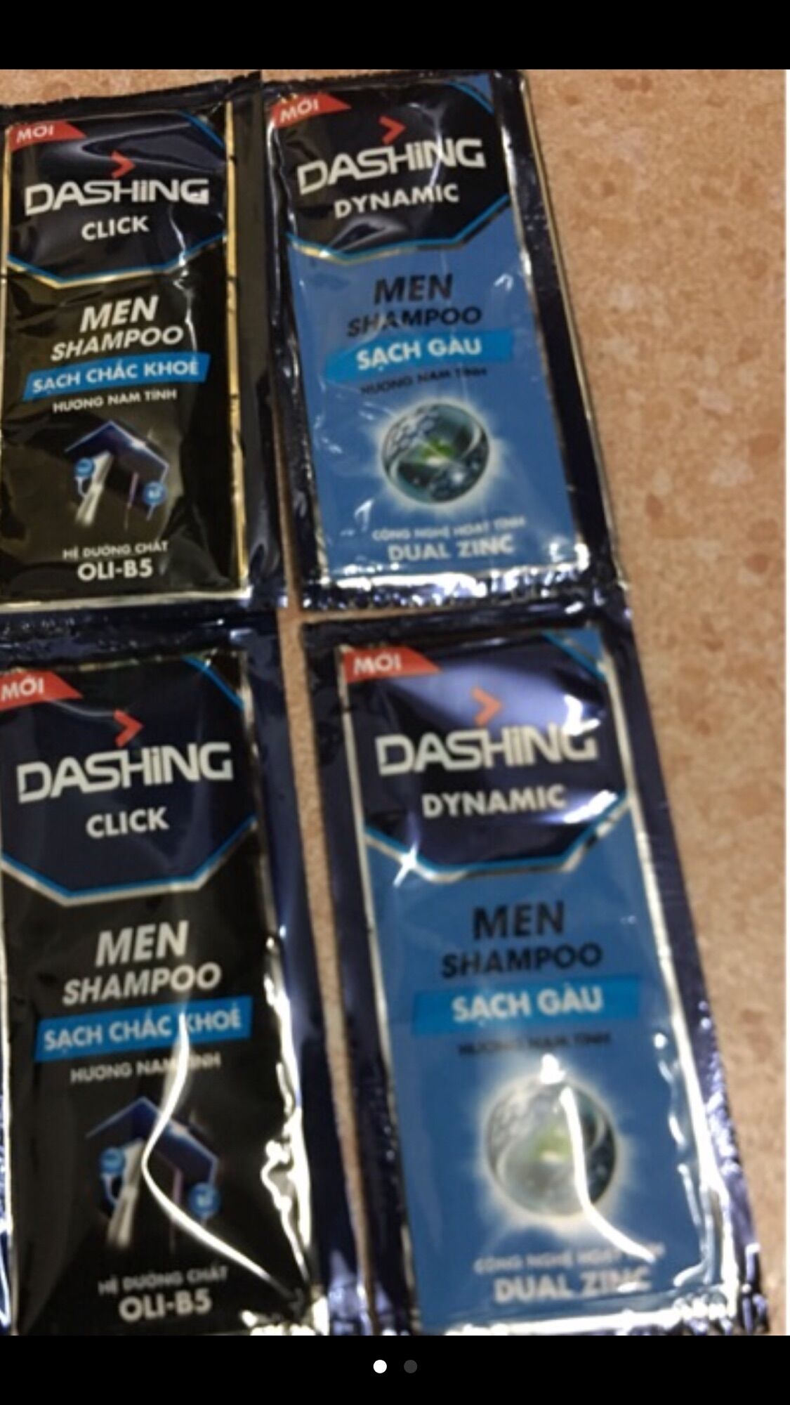Combo 200 gói dầu gội dầu gội DASHING 5.5ml dành cho nam .