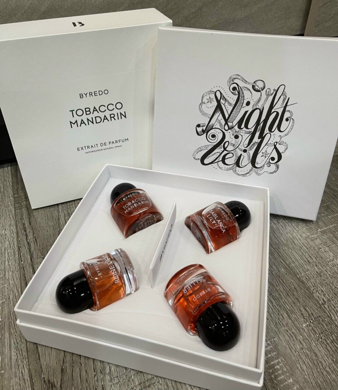 Set nước hoa byredo 4 mùi: Tobacco, Sellier, Casablanca, Reine de nuit