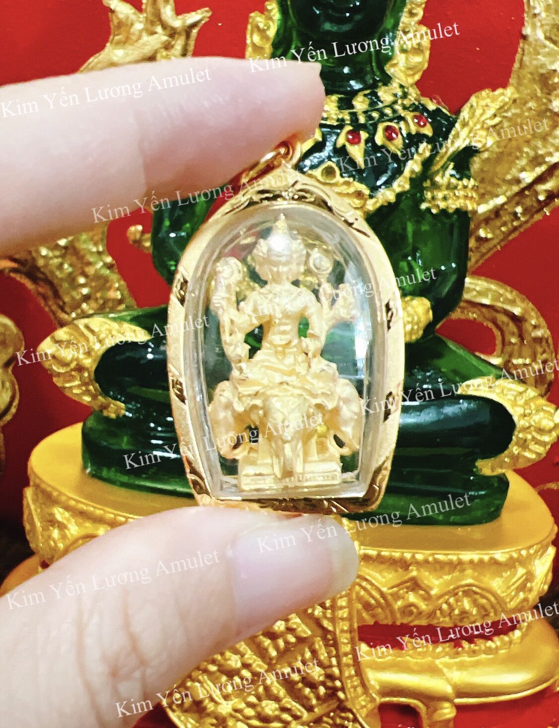 Mặt dây chuyền phật tứ diện cưỡi voi