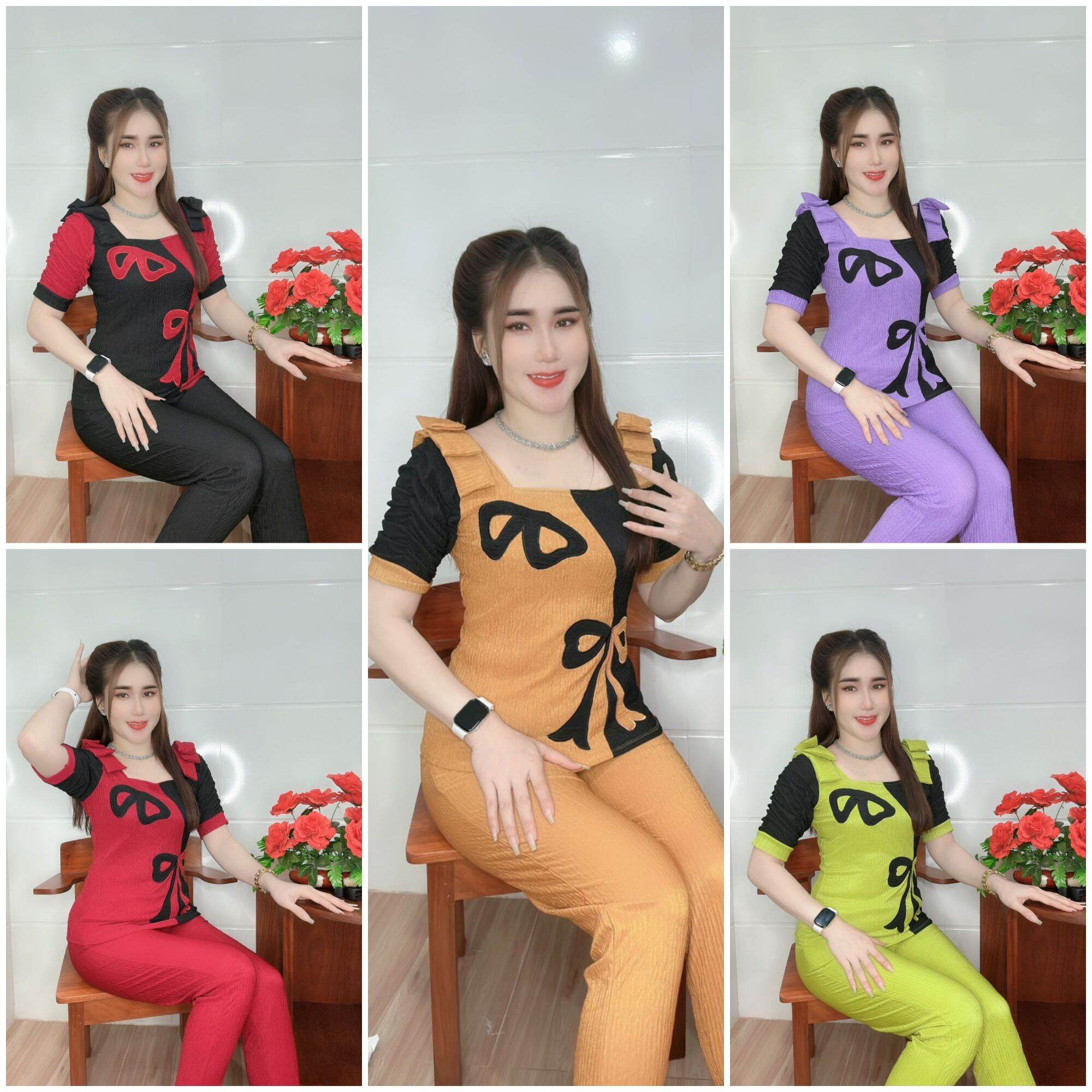 Sét bộ thiết kế nơ de thương size dưới 56ky