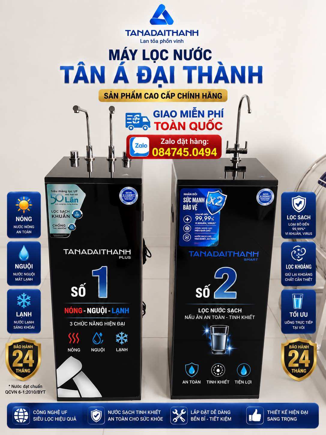 Máy lọc nước nóng lạnh nguội 3 chức năng làm nóng nước- nước mát lạnh Tân á đại thành Plus giao và lắp miễn phí Toàn Quốc
MÁY LỌC NƯỚC TÂN Á ĐẠI THÀNH – NƯỚC SẠCH CHO CẢ GIA ĐÌNH
