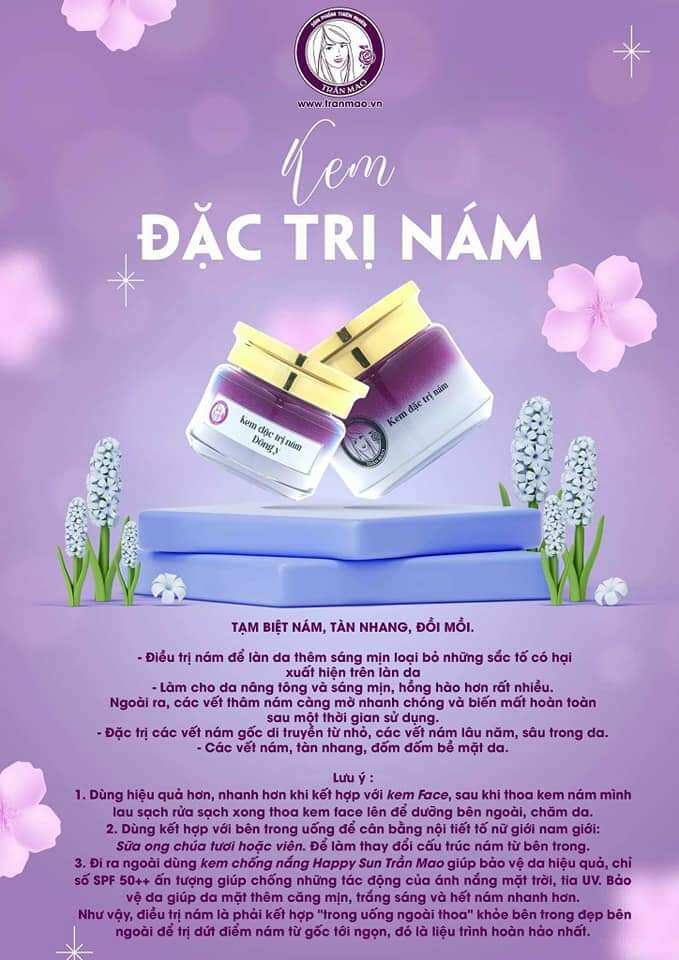 Kem nám Trần Mao 15gr - tạm biệt nám đồi mồi tàn nhang