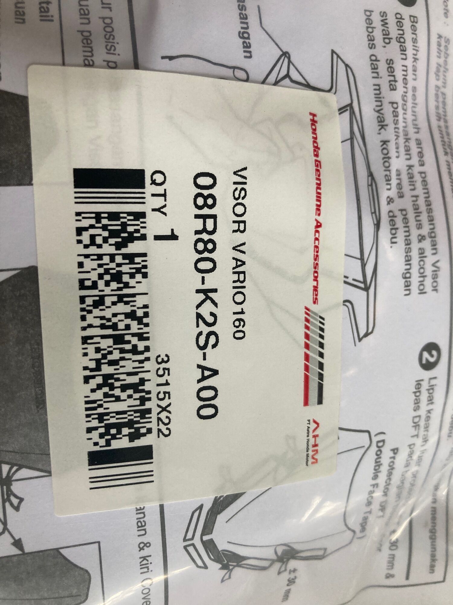 Chắn gió mão vario 160 ABS chính hãng