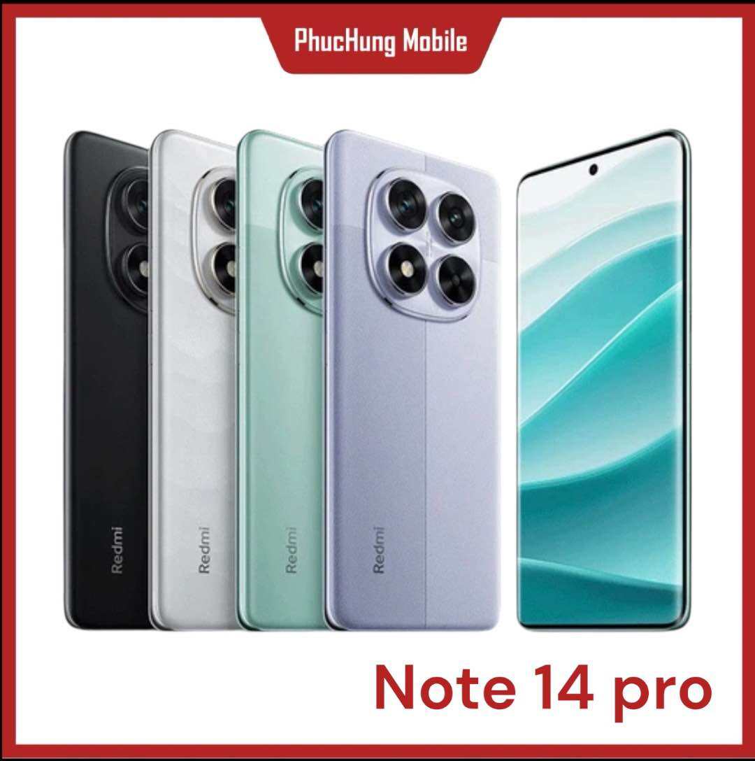Điện thoại Xiaomi Redmi Note 14 pro 5G, Dimensity 7300 Ultra, Pin 5.500 mAh, sạc nhanh 45W