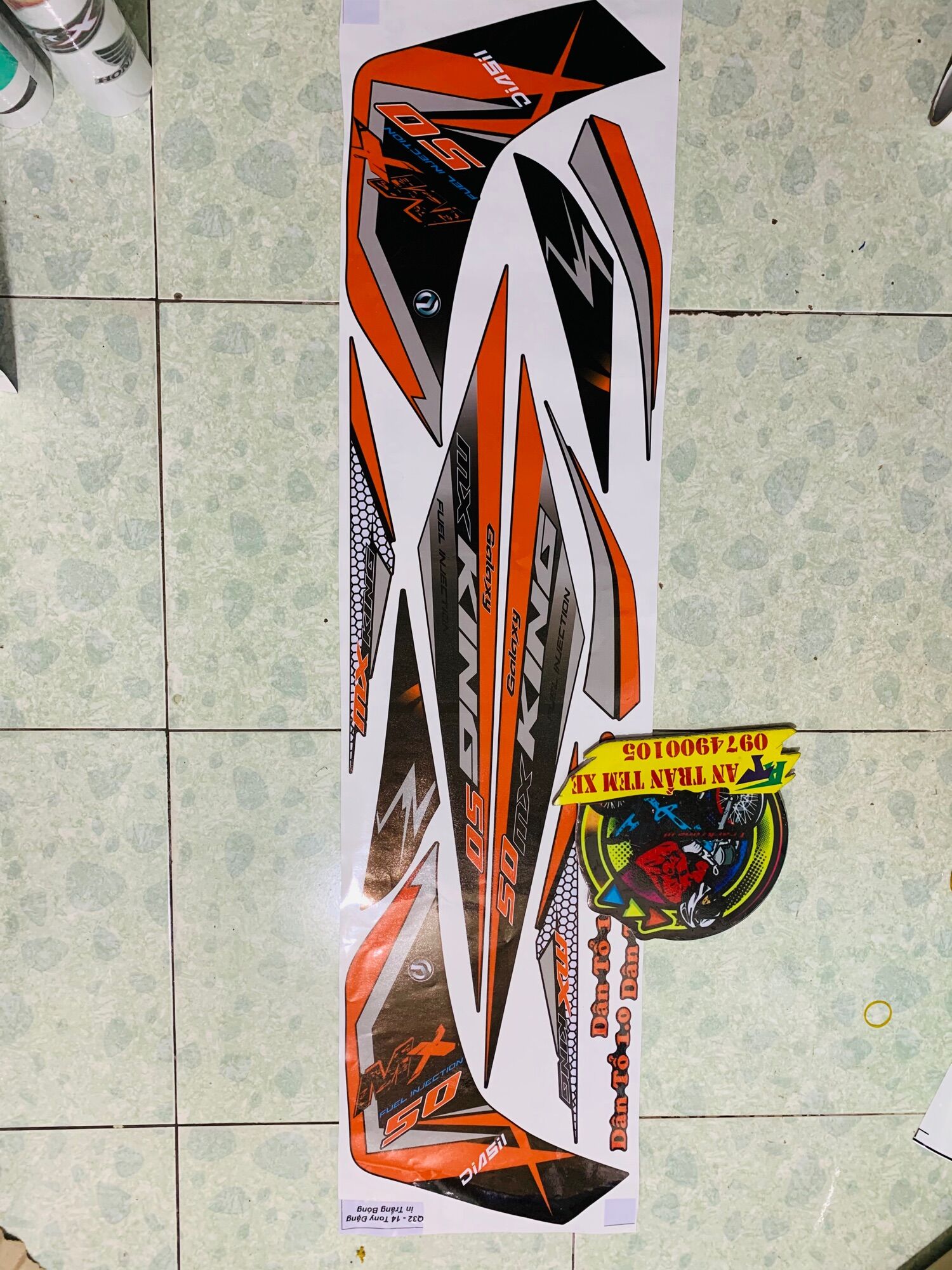 [HCM]Tem rời galaxy in decal 3 lớp bóng cao cấp bao bay màu trọn đời