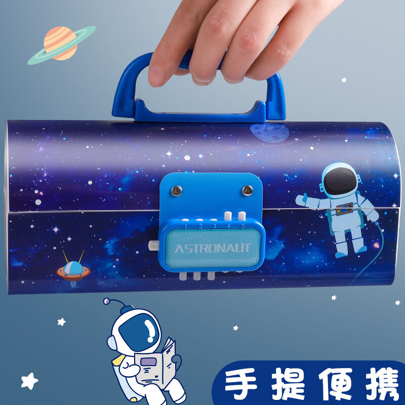 Hộp Văn Phòng Phẩm Khóa Mật Khẩu Xách Tay Hộp Bút Mật Khẩu Mẫu Giáo Trẻ Em Học Sinh Tiểu Học Sức Chứa Lớn Đa Chức Năng Hộp Đựng Nữ