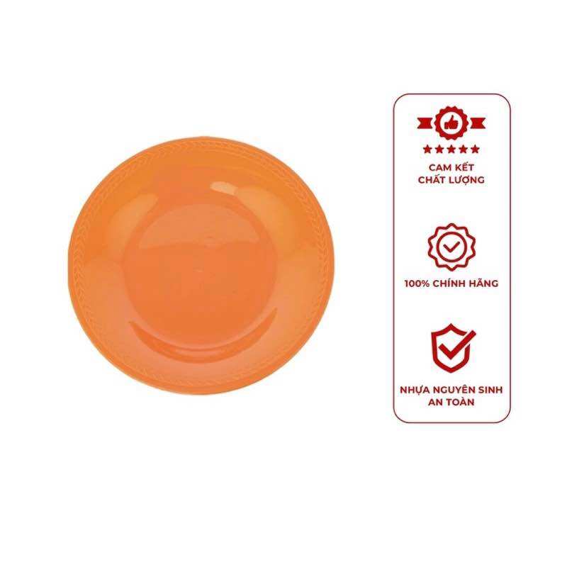 💝 Set 5 Dĩa Nhựa Dẻo, Nhiều Màu, Size Lớn Đại (Rộng 25cm)