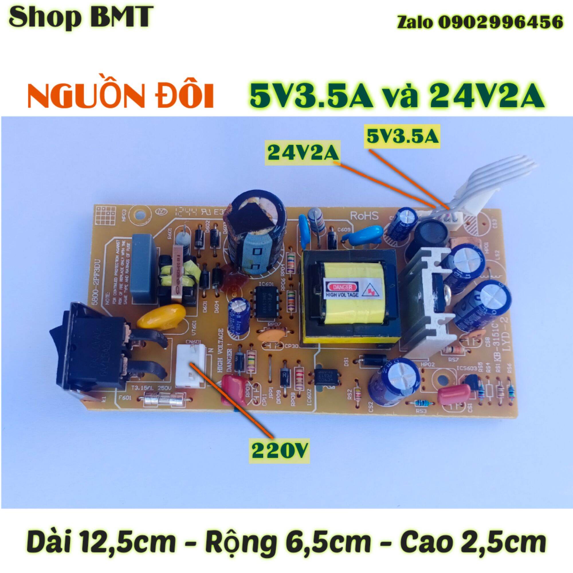 Nguồn đôi 5V3A 24V2A