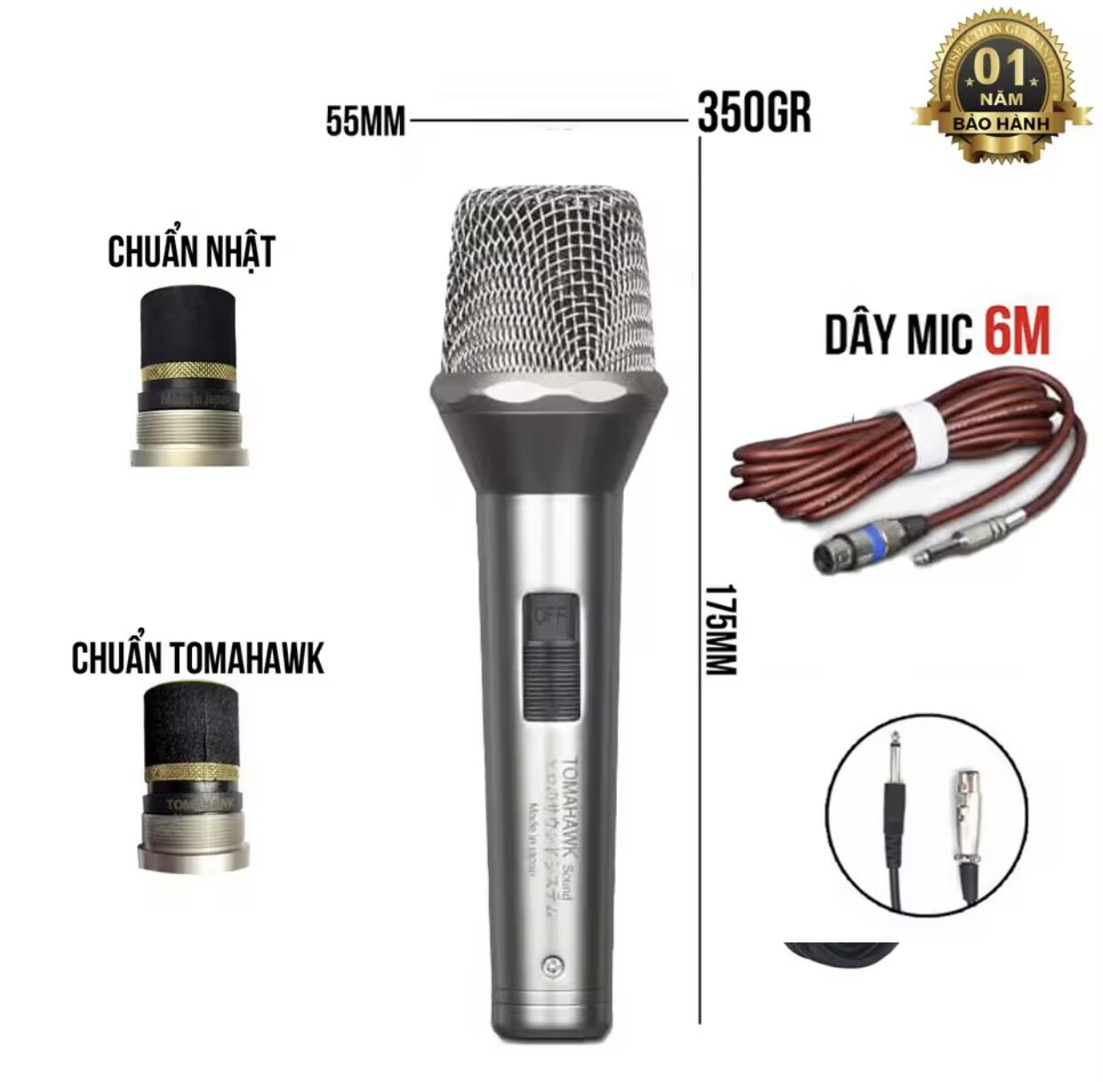 Micro karaoke tomahawk 2023 thiết kế sang trọng, hát nhẹ