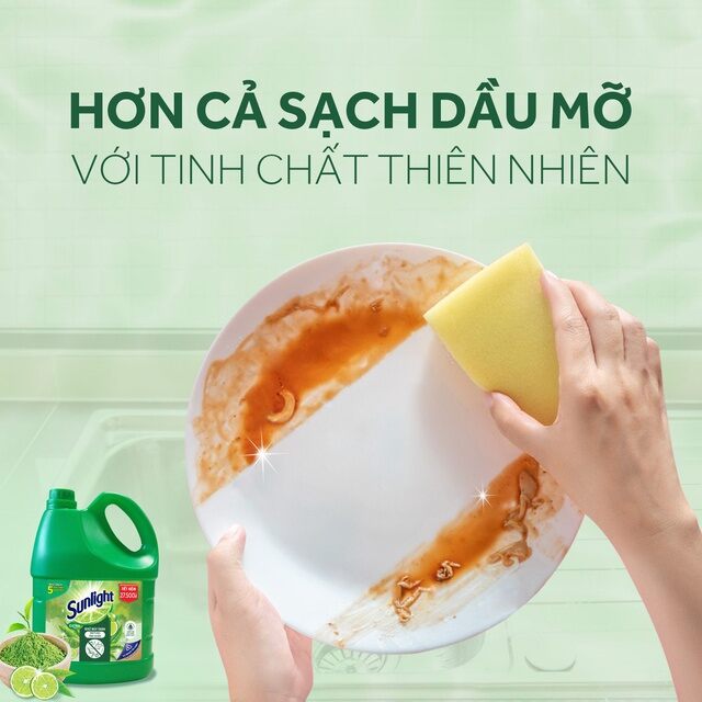 Nước rửa chén sunlight trà xanh 3.6kg