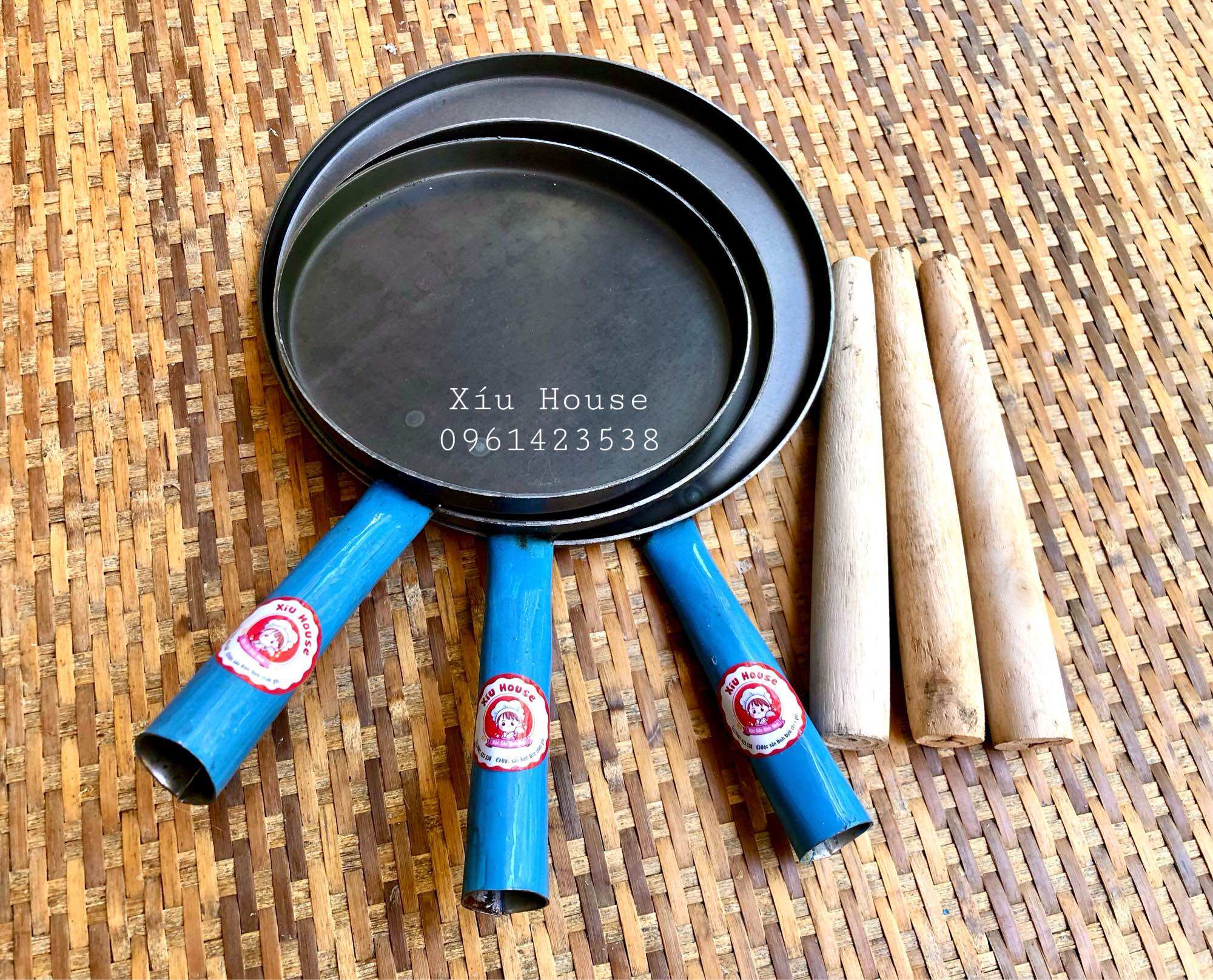Khuôn Đổ Bánh Xèo Bình Định (Kèm Cán Gỗ)