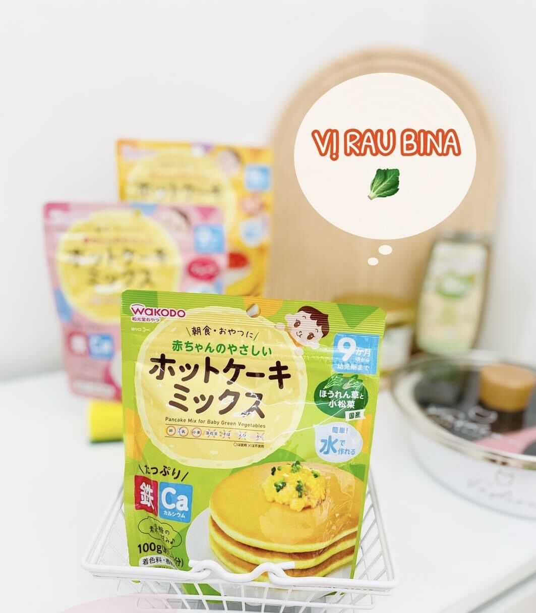 Bột làm bánh pancake Wakodo Nhật Bản cho bé 100g