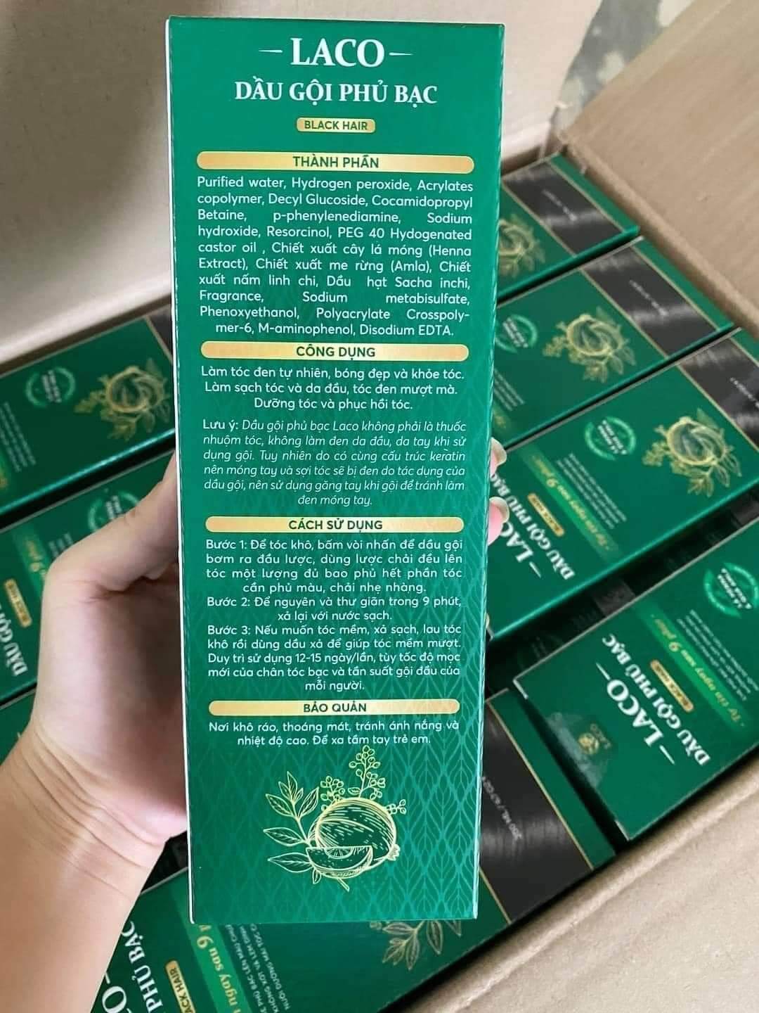 DẦU GỘI PHỦ BẠC MÀU ĐEN.