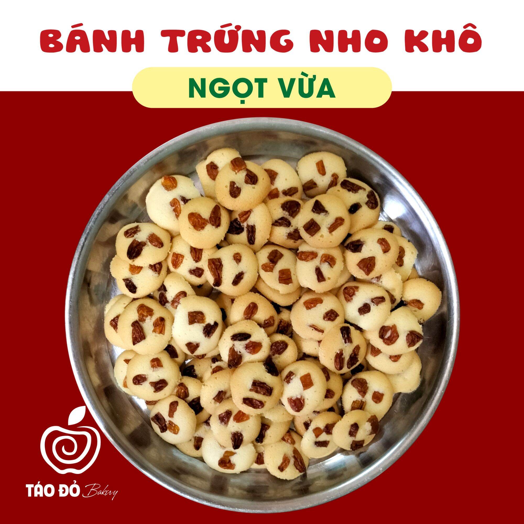 BÁNH TRỨNG NHO KHÔ - Túi 100g