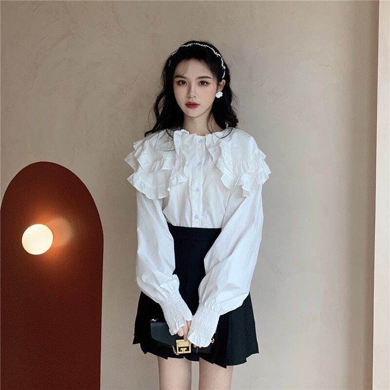 Áo sơ mi bèo cổ xinh như công chúa boong store 🎋