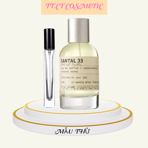 Nước hoa le labo santal 33 chiết_ 5_10_20_100ml - đẳng cấp, lôi cuốn