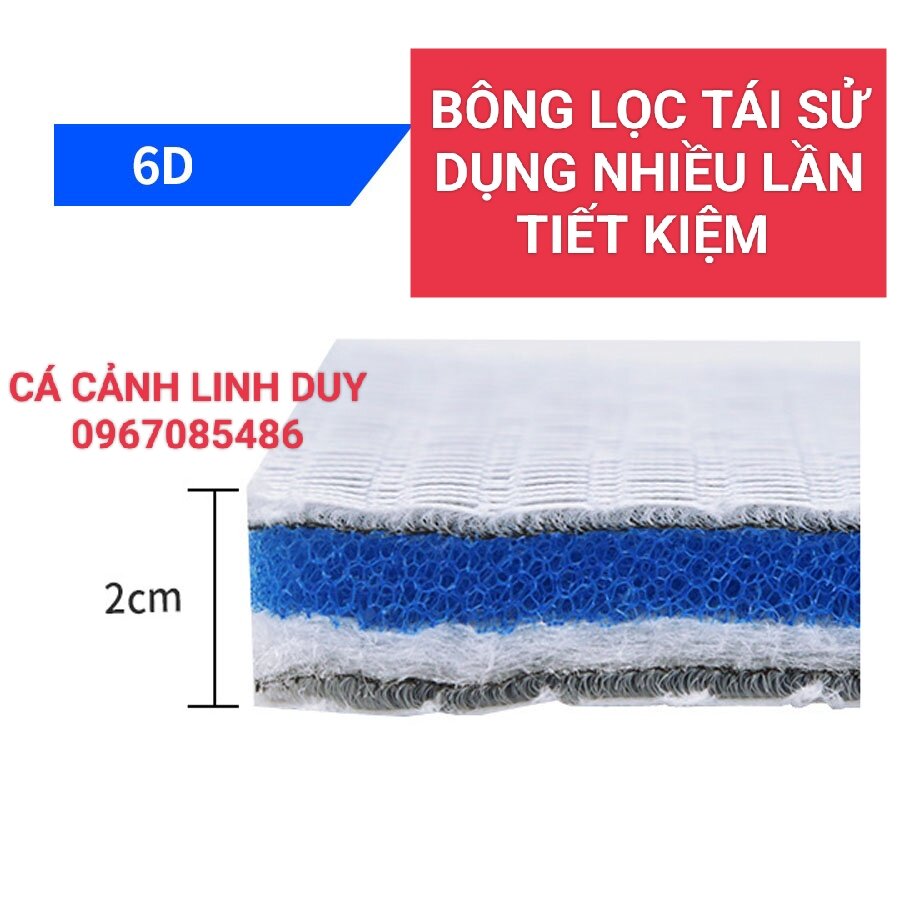 Bông lọc 6d , bông lọc nước hồ cá 118cm x 40cm , bông lọc nước tái sử dụng