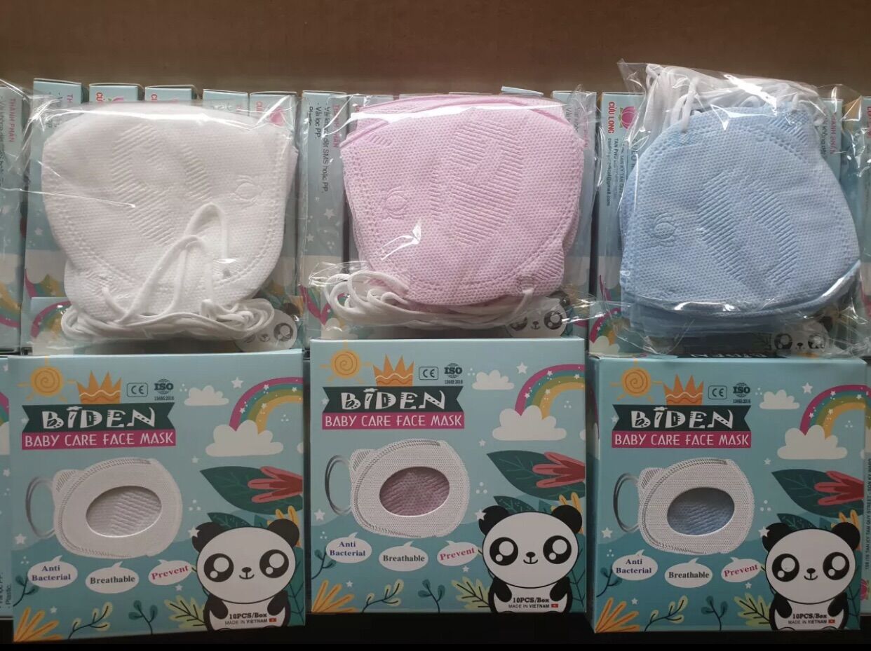 10 KHẨU TRANG CHO BÉ HÌNH GẤU 3D