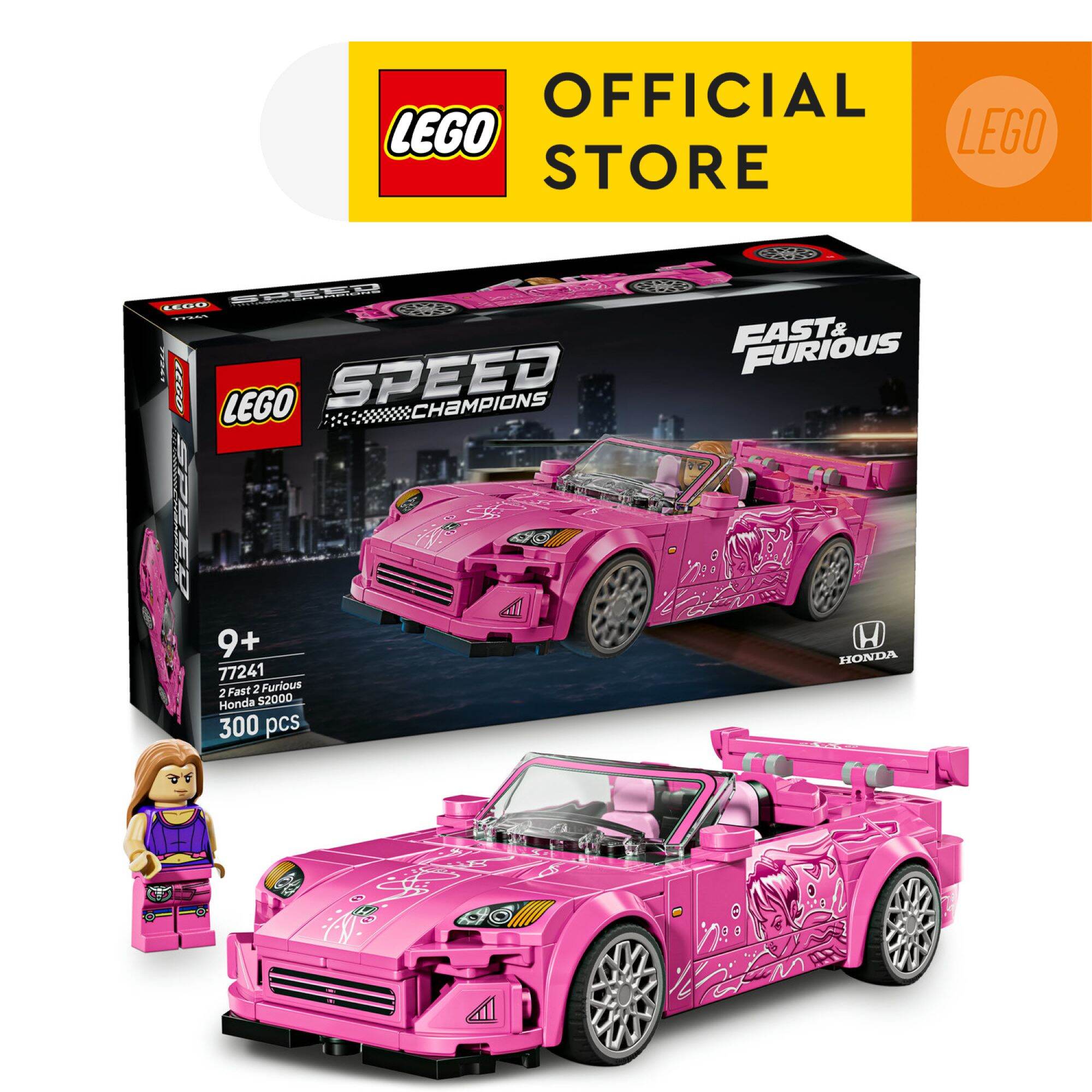 LEGO SPEED CHAMPIONS 77241 Đồ Chơi Lắp Ráp Siêu Xe Honda S2000 (300 chi tiết)