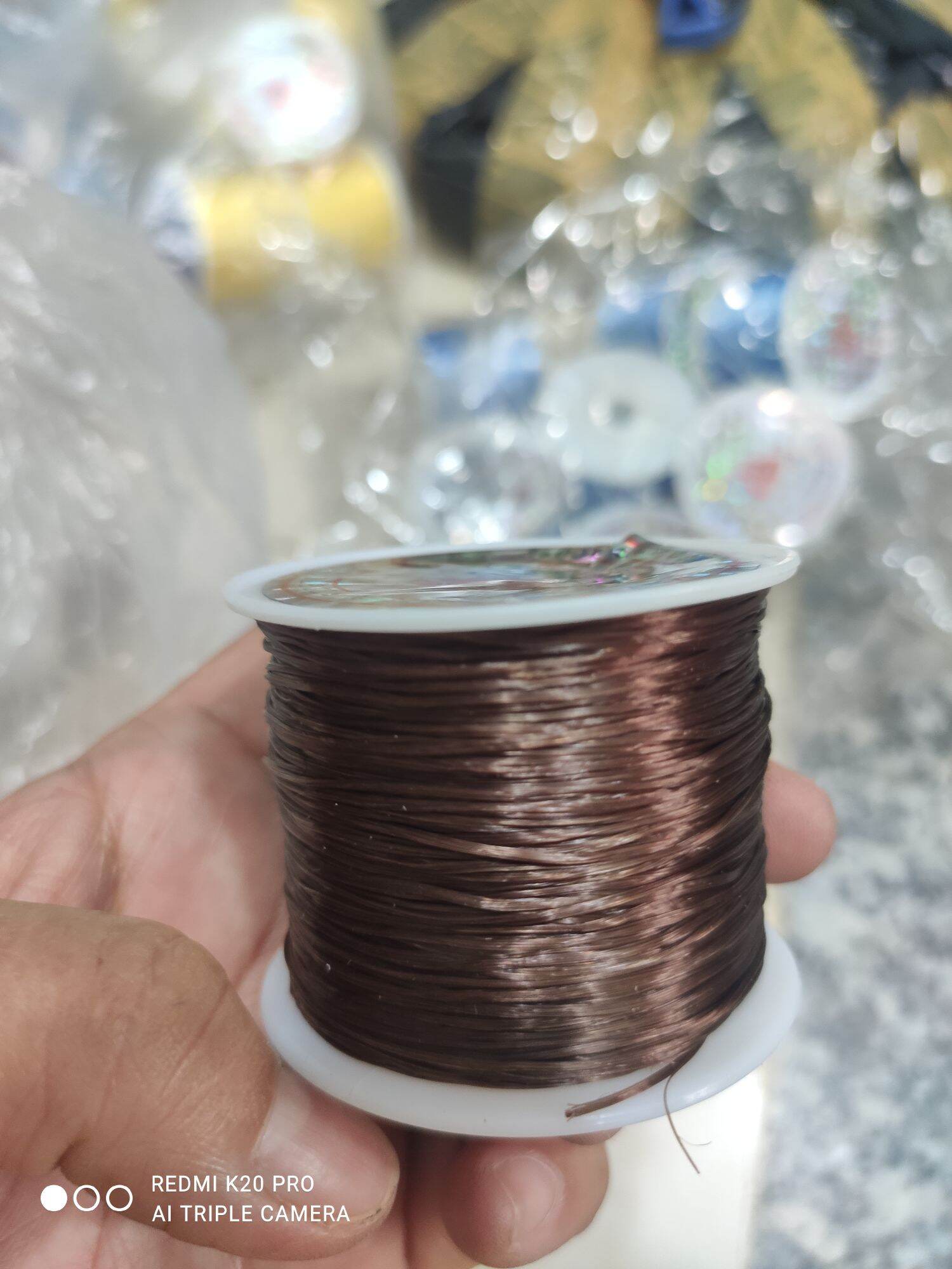 Dây thun xỏ chuỗi, xỏ hạt đá quý Elastic (1 cuộn 60m)
