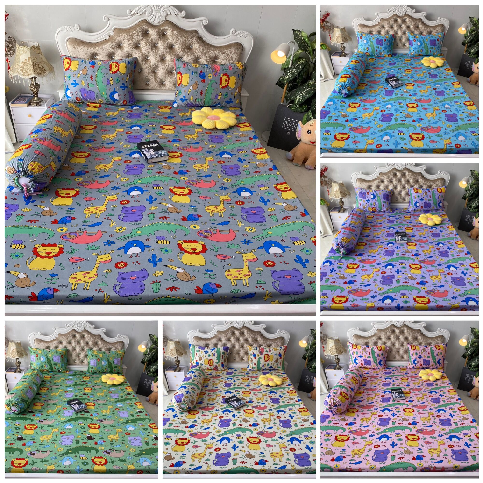 Bộ drap ga thun Hàn quốc mẫu thú mới