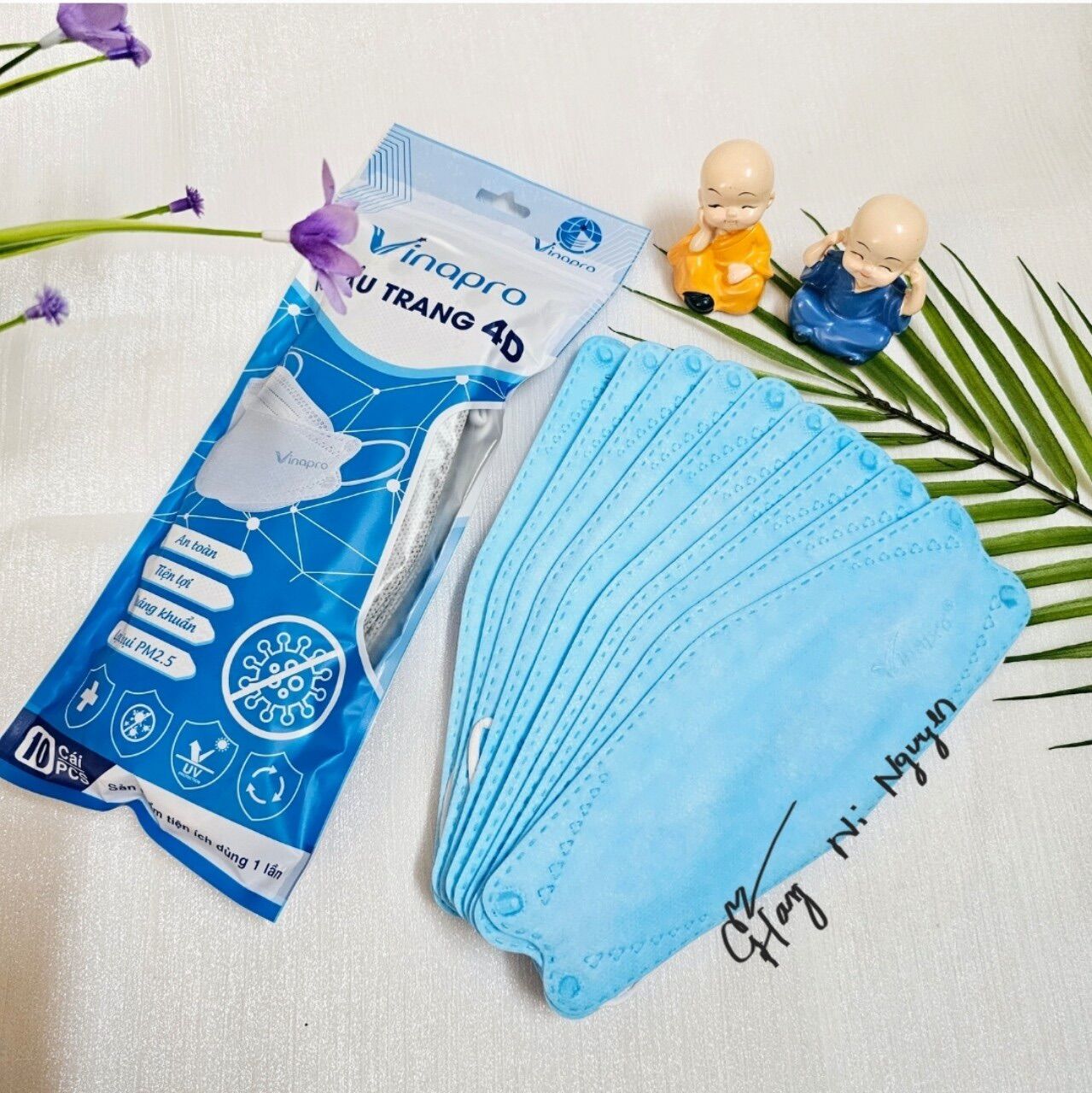 Túi 10 cái khẩu trang 4D vinapro